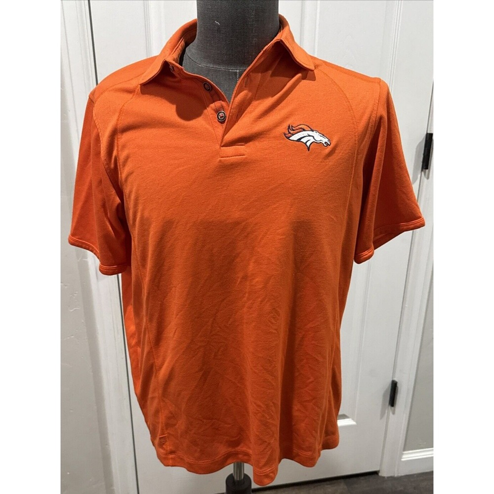 Tommy Bahama Short Sleeve Polo Denver Broncos Orange Shirt Small